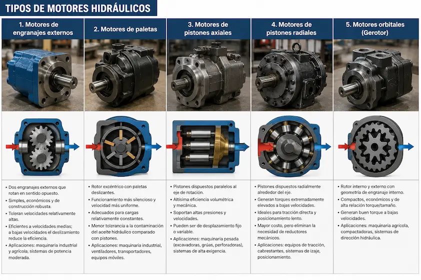 Tipos de motores hidráulicos