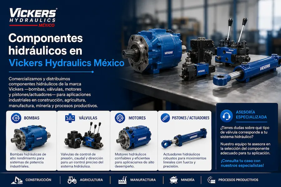 Componentes hidráulicos en Vickers Hydraulics México